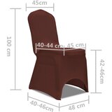  Rastezljive navlake za stolice 4 kom Smeđa boja | shoptok.hr