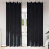  Zavjese za zamračivanje 2 pcs Crna 140 x 260 cm Baršun | shoptok.hr
