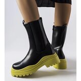 Gemre Black ankle boots on a colorful sole Delebio | ePonuda.com