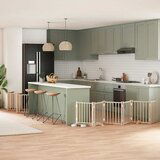 vidaXL Ograda za pse z vrati zložljiva 12 panelov 600 cm topolovina Cene