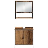  3-dijelni set kupaonskog namještaja od starog drva i inženjerske ploče | shoptok.hr