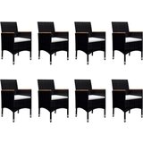  9-dijelni vrtni blagovaonski set crni | shoptok.hr