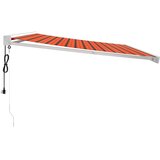 Tenda na uvlačenje narančasto-smeđa 4 x 3 m tkanina i aluminij | shoptok.hr