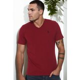 Dewberry T9568 V-NECK MEN'S T-SHIRT-BURGUNDY | shoptok.hr