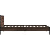 Okvir za krevet smeđi hrast 90x200 cm konstruirano drvo i metal | Eponuda.ba