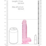 REALROCK Realistic Dildo with Balls 6" 15 cm Pink | Shoptok.si