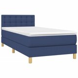 Krevet s oprugama i madracem plavi 80x200 cm od tkanine | shoptok.hr