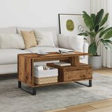 vidaXL Stolić za kavu boja staro drvo 90x49x45 cm konstruiranog drva | shoptok.hr