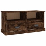 Maison Chic TV omarica - TV stojalo - Televizijska omarica dimljeni hrast 93x35,5x45 cm inženirski les, (21699540) Cene