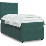 Box spring krevet s madracem tamnozeleni 90x200 cm baršunasti | shoptok.hr