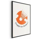  Plakat - Shuttlecock Against the Orange Sun 60x90 Crni okvir | shoptok.hr