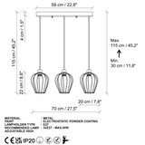 Opviq Luster Armut-6702-, 70x20x115cm, IP20, Zlatna | Eponuda.ba