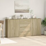  Komoda 3 kom boja hrasta sonome 60x31x84 cm konstruiranog drva | Eponuda.com