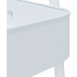vidaXL Voziček za shranjevanje 3-nadstropna bel 42x41,5x77 cm jeklo | Shoptok.si