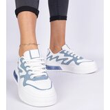 Gemre Blue women's sneakers with denim detail Lasata | Shoptok.si
