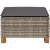  Vrtni tabure s jastukom sivi 63,5x56x32 cm od poliratana | shoptok.hr