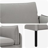SOFA za 3 osobe Svjetlosiva 222 x 81 x 89 cm Baršun | shoptok.hr