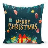 Kate Louise plava božićna ukrasna jastučnica christmas noel, 43 x 43 cm | shoptok.hr
