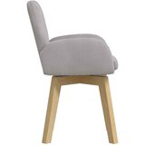  Okretne blagovaonske stolice 6 pcs Bouclé Svjetlosiva | shoptok.hr