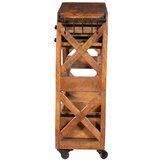 Interia Home & Living Vitrina za vino od masivnog manga u prirodnoj boji broj boca 5 kom, 100x92x30 cm Ravi – | shoptok.hr