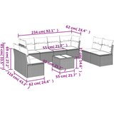  9-dijelni set vrtnih sofa s jastucima poliratan smeđi | shoptok.hr