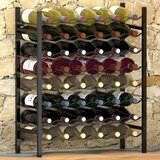 vidaXL Stojalo za vino za 48 steklenic črno iz kovine | Shoptok.si