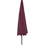 Vrtni suncobran s LED svjetlima 400 cm bordo | shoptok.hr
