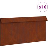  Ograda protiv puževa 16 pcs Rđa 50 x 3,5 x 25 cm | shoptok.hr