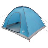 vidaXL Kamping šator 4-osobni Plava 185T Poliester s PU premazom - Plava 4 osoba | shoptok.hr