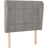 Maison Chic vzglavna omarica - nočna omarica - posteljna omarica z ušesi svetlo sivo 93x23x118/128 cm žamet, (21712972) | Shoptok.si