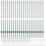  Stup za ogradu 22 pcs Zelena 180 cm Čelik | shoptok.hr