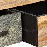  Klubska mizica iz trdne predelane tikovine 90x65x40 cm | Shoptok.si