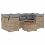  7-dijelni set vrtnih sofa od poliratana s jastucima bež | shoptok.hr