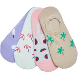 Urban Classics Accessoires Invisible Summer Socks Made of Recycled Yarn 4-Pack Multicolored Cene