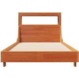 vidaXL Posteljni okvir z vzglavjem voščeno rjava 75x190 cm borovina, (21304061) | Shoptok.si