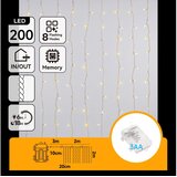 Aigostar LED spoljašnji božićni lanac 200xLED/8 funkcija 3xAA 5x2m IP44 topla bela | Eponuda.com