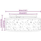 vidaXL Smeđesiva Plastika Ø30 x 13.5 cm Stropna svjetlost Cilindrična | shoptok.hr