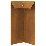 vidaXL Ograda protiv puževa 4 pcs Rđa 10 x 10 x 25 cm | shoptok.hr
