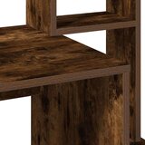 vidaXL Pisalna miza s policami dimljen hrast 100x45x140 cm inž. les | Shoptok.si