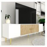 Hanah home tv polica Dekol2 white sapphire oak gold Cene