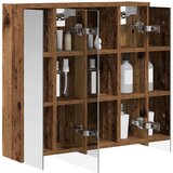  Kupaonski ormar s ogledalom Staro drvo 63,5 x 16 x 62,5 cm Slike