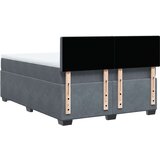 vidaXL Box spring postelja z vzmetnico temno siva 140x200 cm žamet | Shoptok.si