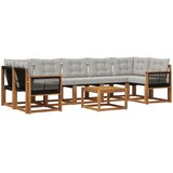  Set vanjskih sofa 8 kom. Prirodna i svjetlosiva | shoptok.hr