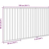  Vrata za pse Sklopiva 3 Panela 150 cm Drvo Topole | shoptok.hr