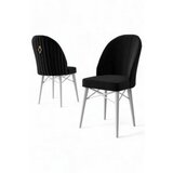 Hanah home set 6 stolica ritim black white