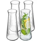 steklena karafa za vodo 1L 1000 ml limonadnih napitkov z utori 4 kosi, (5000351485)