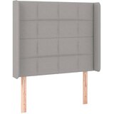  Uzglavlje s ušima svjetlosivo 83x16x118/128 cm od tkanine | shoptok.hr
