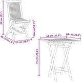  Sklopivi vrtni blagovaonski set 5 pcs Prirodna Čvrsto teak drvo | shoptok.hr