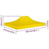 vidaXL Streha za vrtni šotor 4x3 m rumena 270 g/m², (20692678) | Shoptok.si