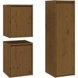 Furnova TV omarica 3 kosi medeno rjava trdna borovina, (21924198) | Shoptok.si